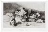 FRANCISCO JOSÉ DE GOYA Group of 8 etchings with aquatint from Los Desastres de la Guerra.